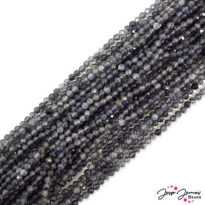 3mm Stone Bead Strand in Earl Grey Larvakite