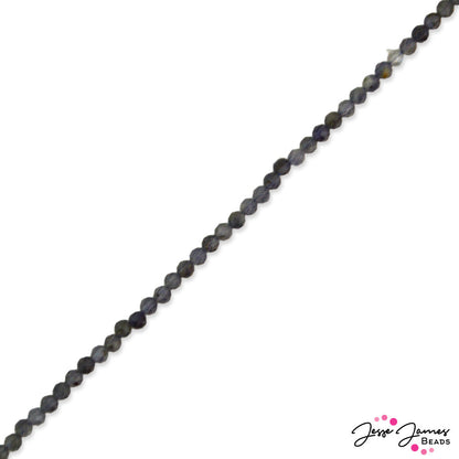 3mm Stone Bead Strand in Earl Grey Larvakite