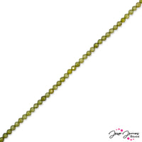 3mm Stone Bead Strand in Peridot