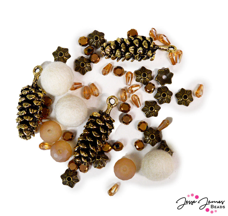 Winter Workshop Bead Mix in Tinsel Tree - Jesse James Beads