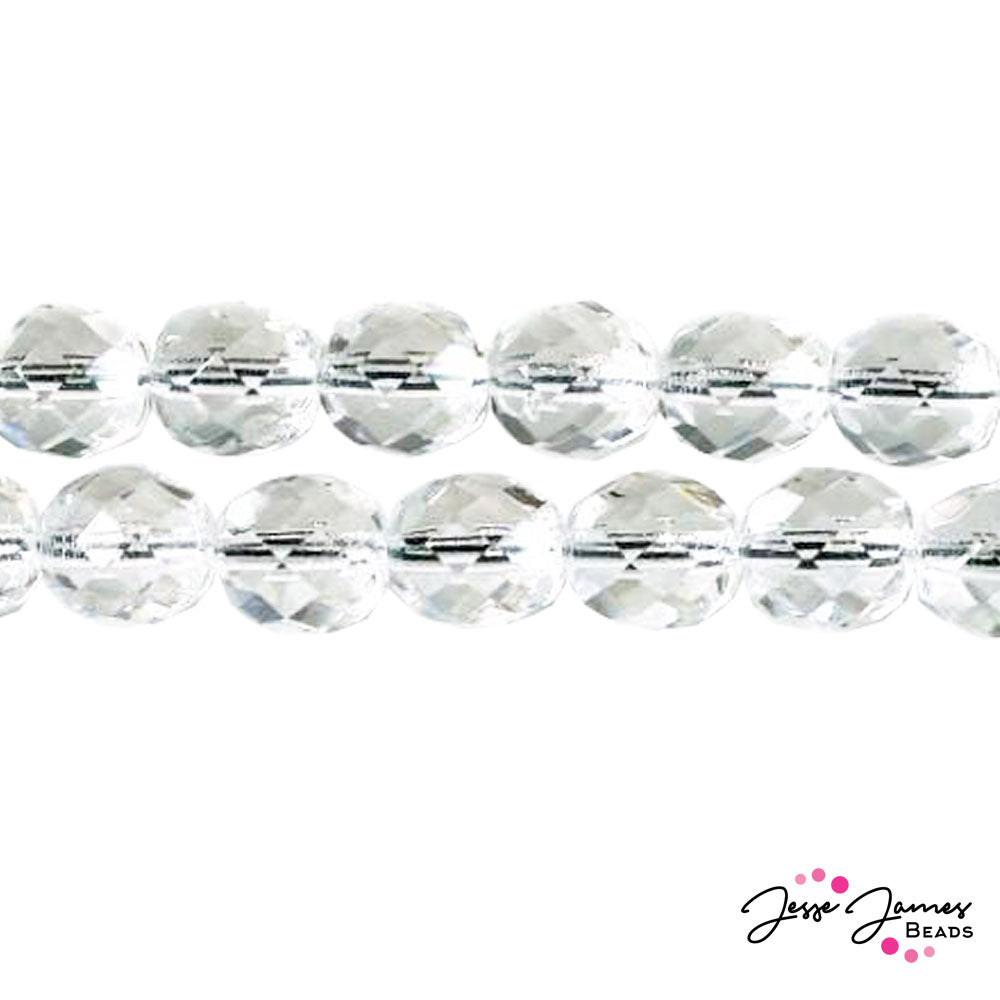 Crystal Czech Fire Polish Beads 8mm 50 pieces