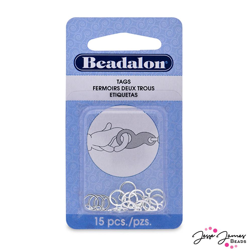 Beadalon 9mm Tags in Silver