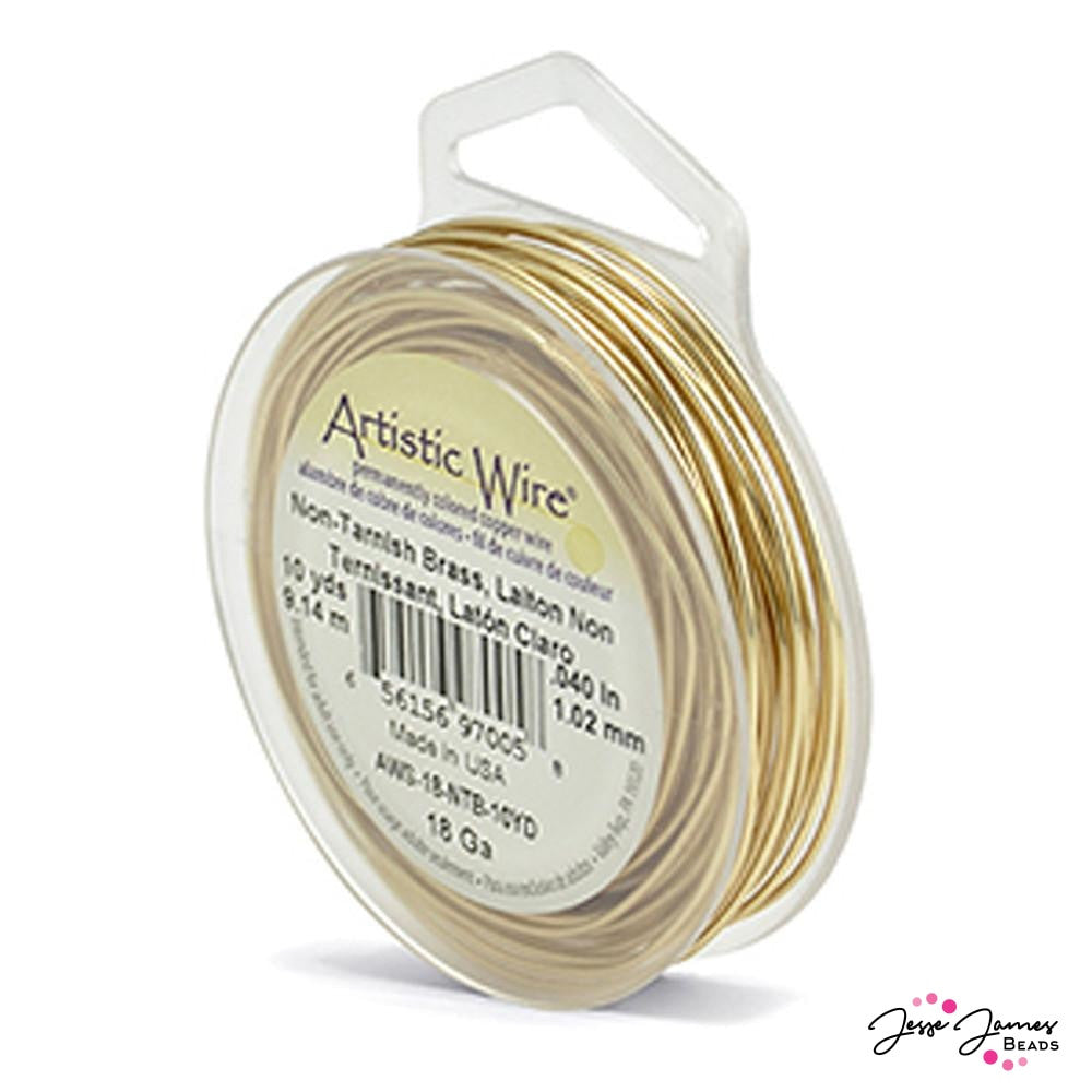 Artistic Beading Wire in Brass 18g