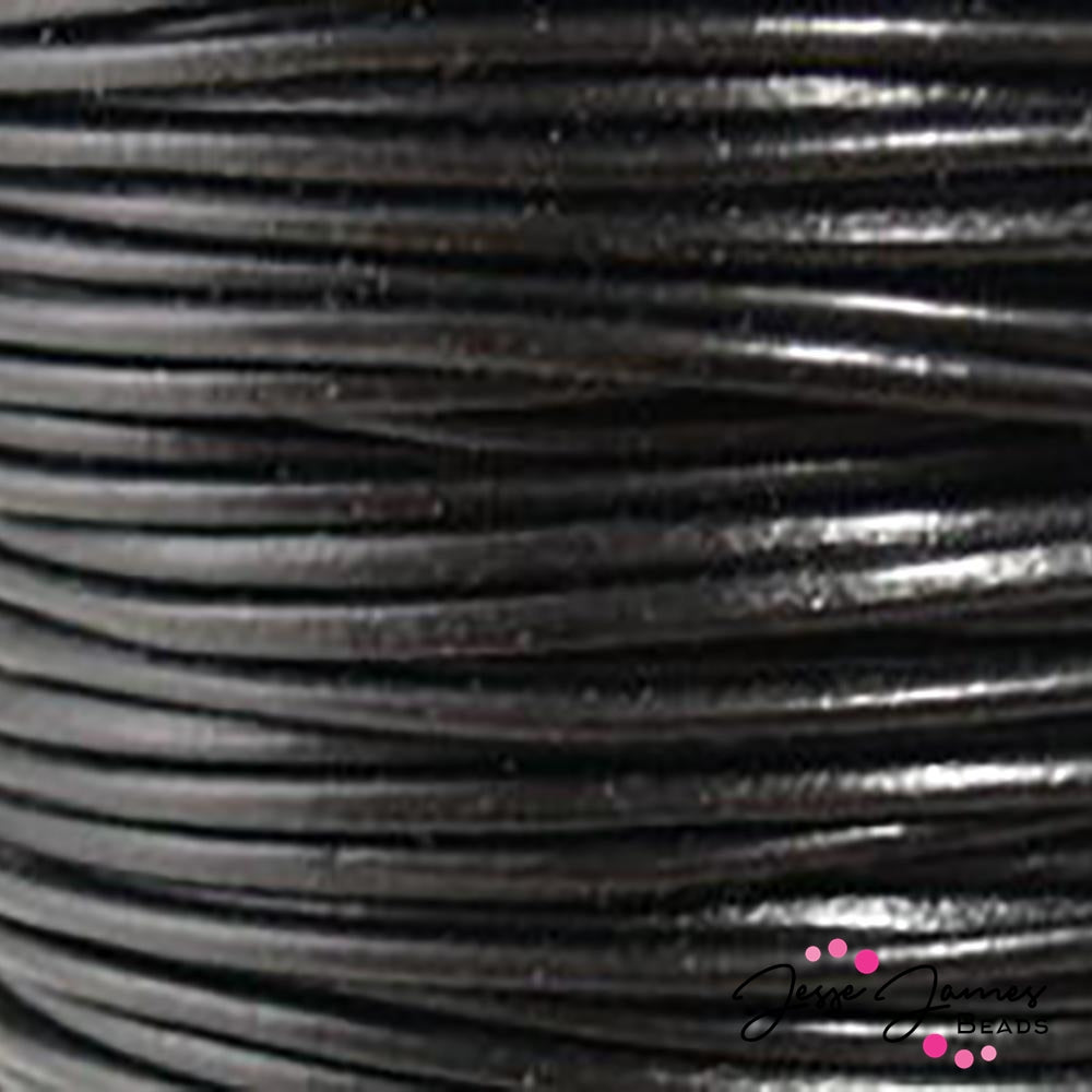 Black 0.5 MM Leather Cord