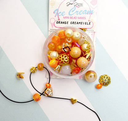 Ice Cream Mini Bead Mix in Orange Creamsicle