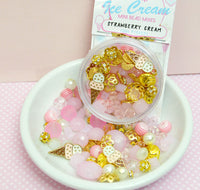 Ice Cream Mini Bead Mix in Strawberry Cream