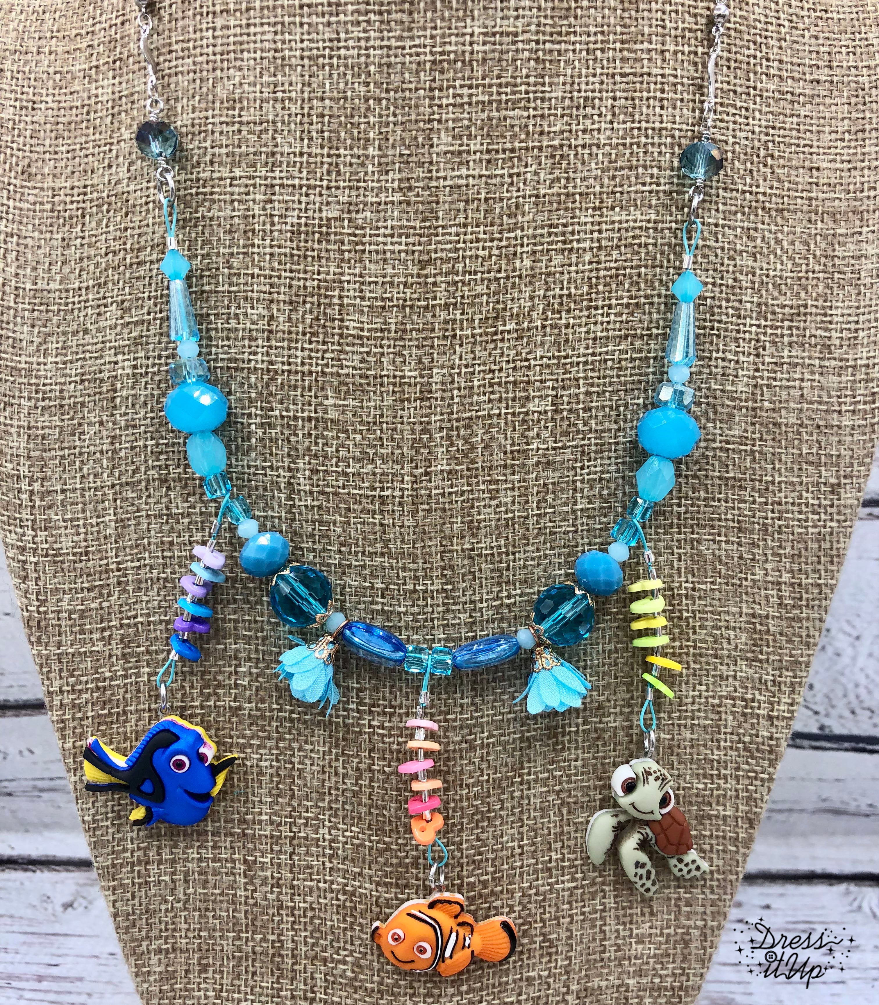 Finding Nemo Necklace ft. Blue Raspberry Ice Pop Beads from Jesse James Beads