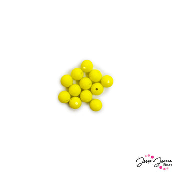 Beads by The Dozen In Lemon Yellow