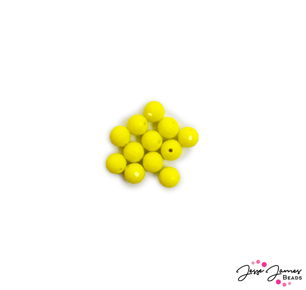 Beads by The Dozen In Lemon Yellow