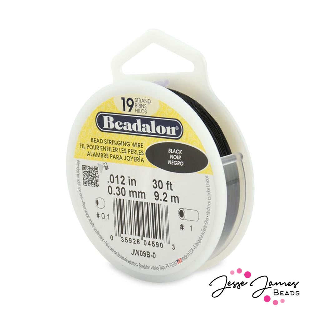 Black Beadalon 19-Strand Stringing Wire