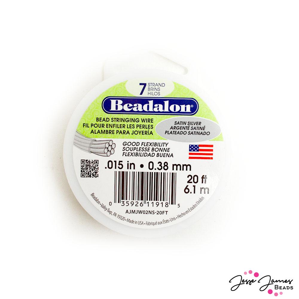 Summer Camp Beadalon 7-Strand Wire in Satin Silver (20ft Spool)