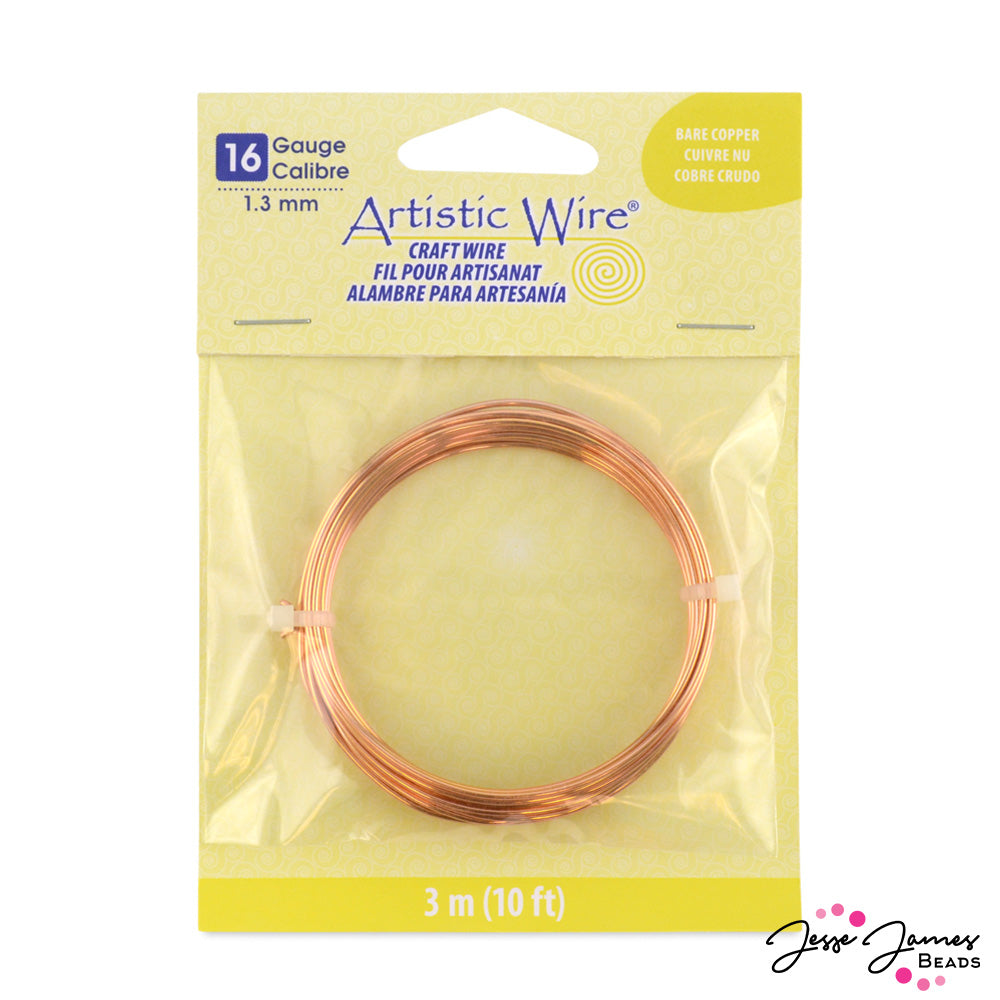 Beadalon Artistic Wire 16 Gauge Bare Copper Craft Wire