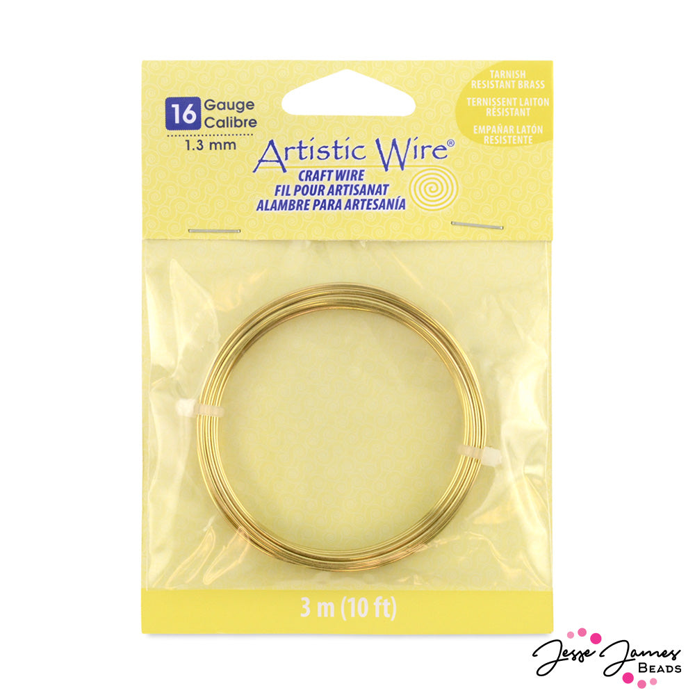 Beadalon Artistic Wire 16 Gauge Tarnish Resistant Brass Craft Wire