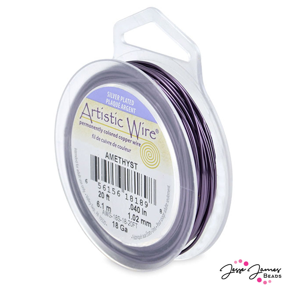 Beadalon Artistic Wire 18 Gauge in Amethyst