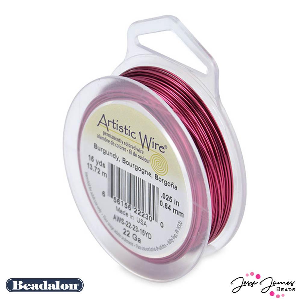 Beadalon Artistic Wire 22 Gauge Burgundy