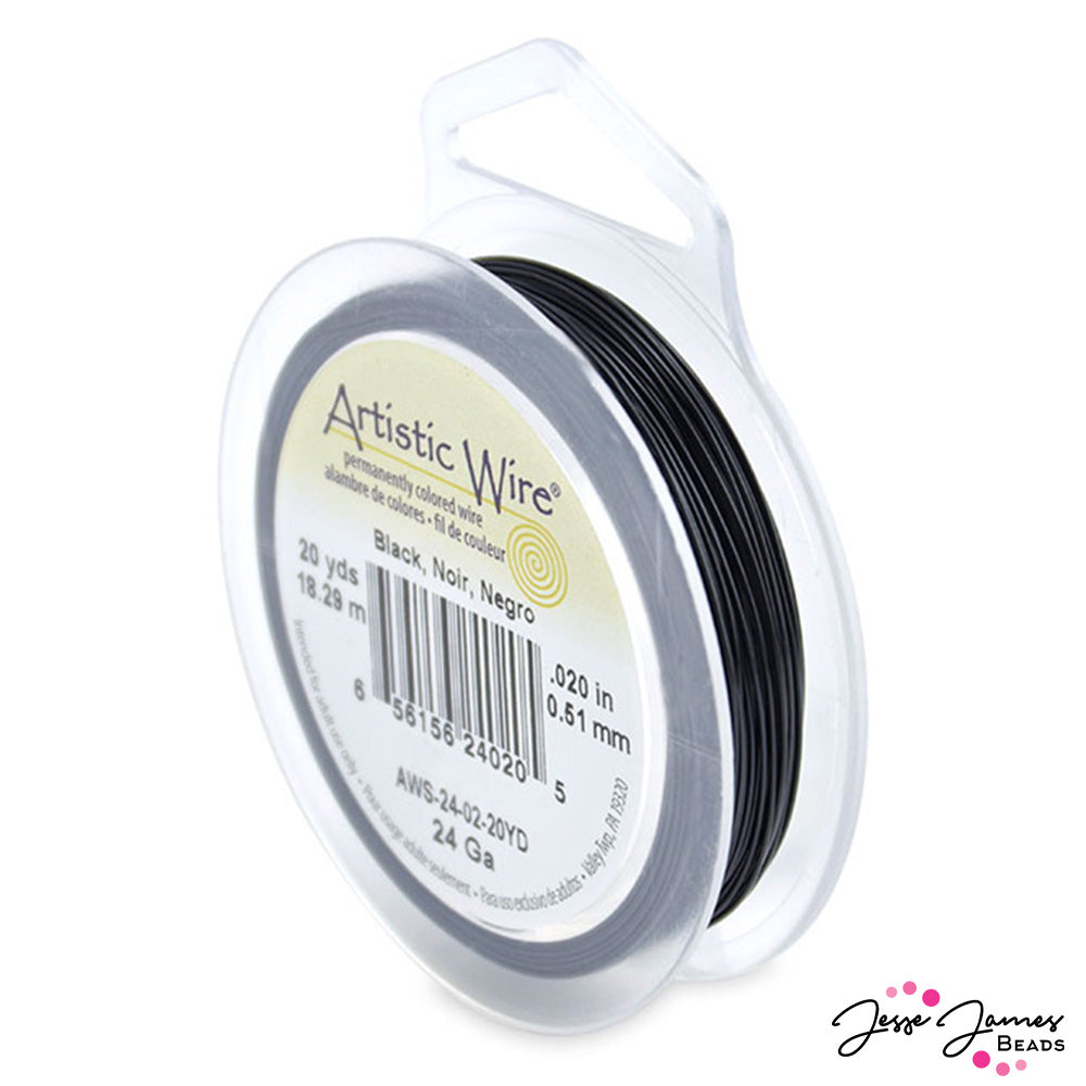 Beadalon Artistic Wire 24 Gauge in Black