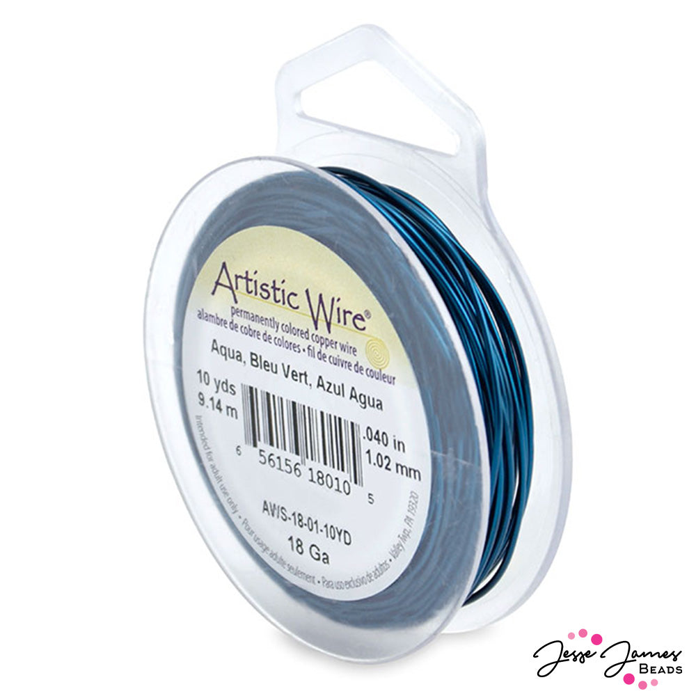 Beadalon Artistic  Wire in 18 Gauge Aqua