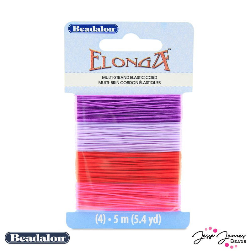 Beadalon Elonga Stretch Cord in Pink Purple