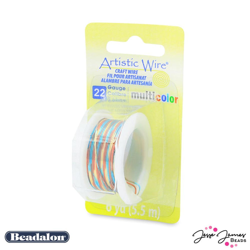 Beadalon Multicolor Wire in Blue Red & Gold 22 Gauge