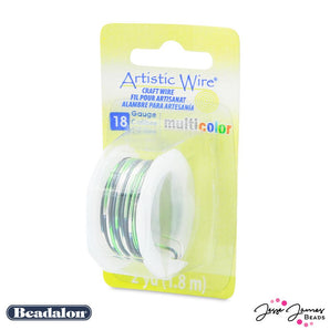 Beadalon Multicolor Wire in Silver Black & Green 18 Gauge