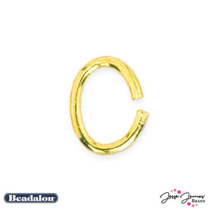 Beadalon Oval Jump Rings in Gold 4.5 x 6 mm