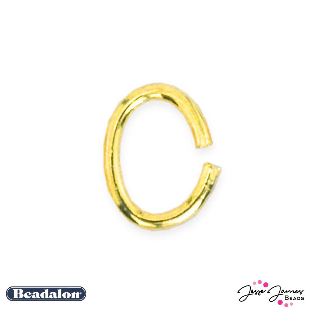 Beadalon Oval Jump Rings in Gold 4.5 x 6 mm