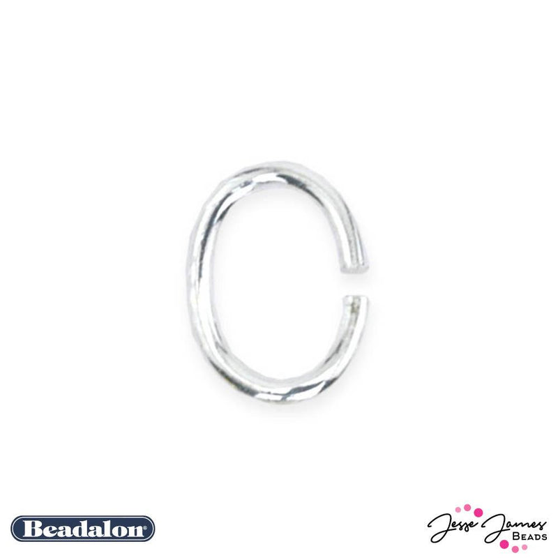 Beadalon Oval Jump Rings in Silver 4.5 x 6 mm