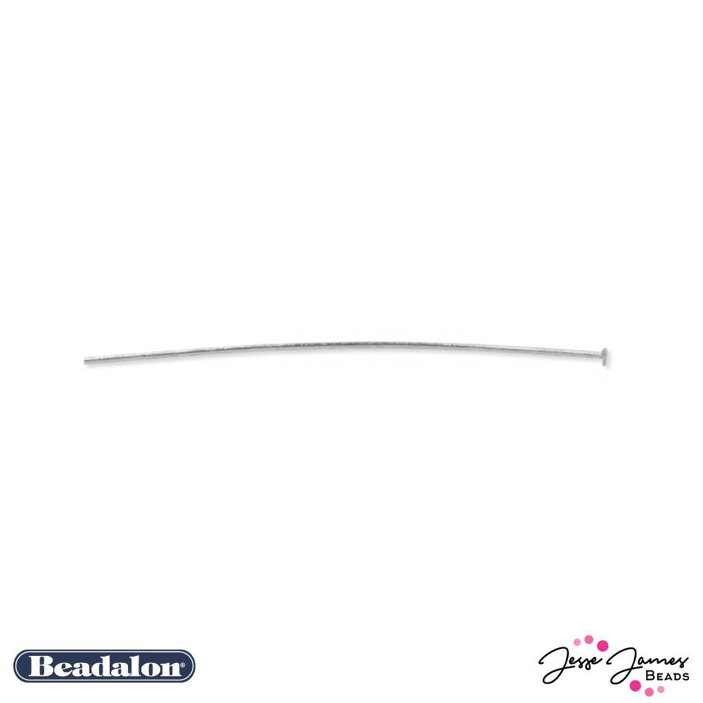 Beadalon Silver Plated Headpins 50mm