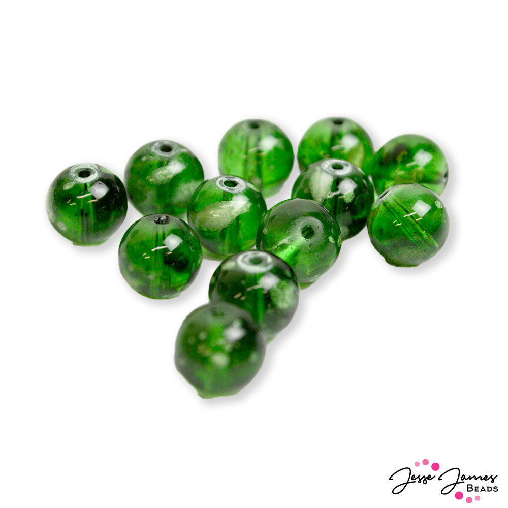 Beads By The Dozen in Emerald Orbs