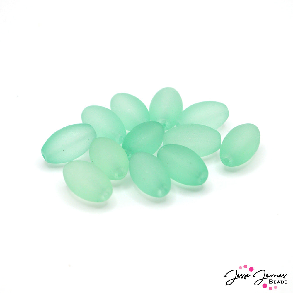 Beads By The Dozen in Frosted Seafoam