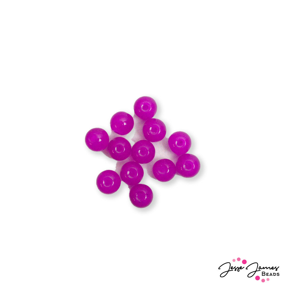 Beads by The Dozen In Purple Droplets Mini