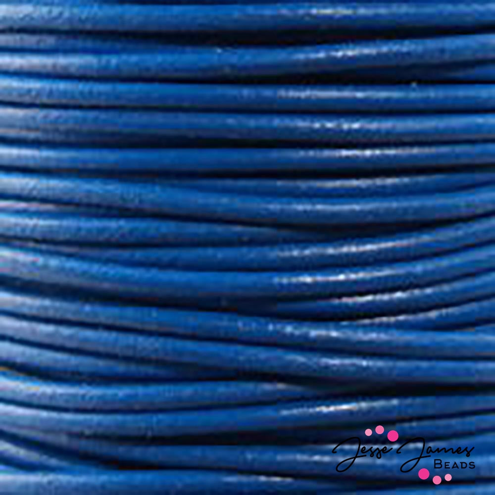 Blue 0.5 MM Leather Cord