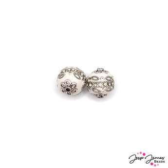 Boho Bead Pair in Coconut Martini