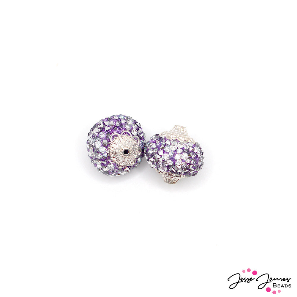 Boho Bead Pair in Unicorn Dust