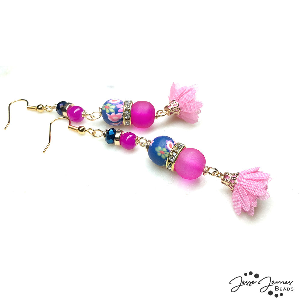 Lili Beaded Earrings with Tassels from Brittany Chavers