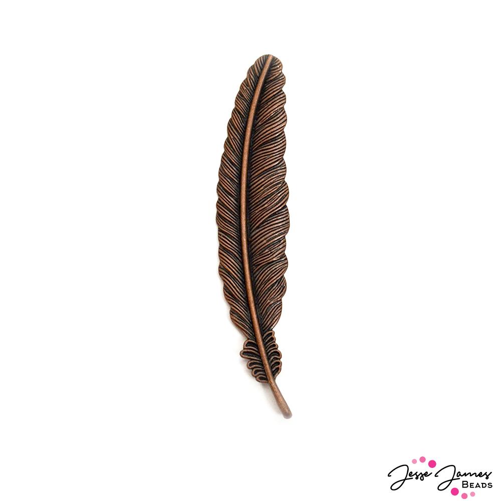 Bronze Feather Pendant