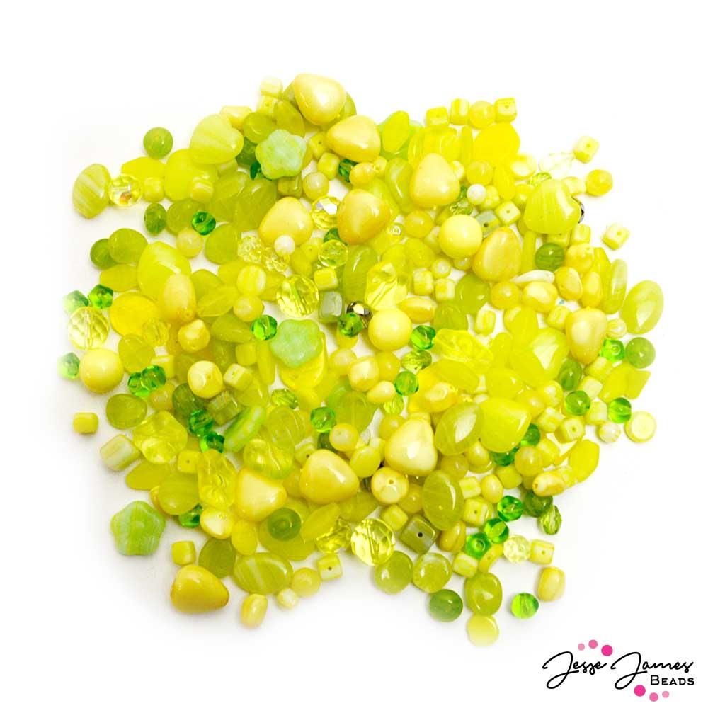 Bulk Czech & Preciosa Glass in Lemon-Limeade