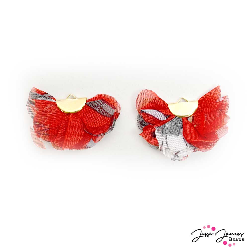 Cha Cha Floral Tassel Pair in Cherry Trees