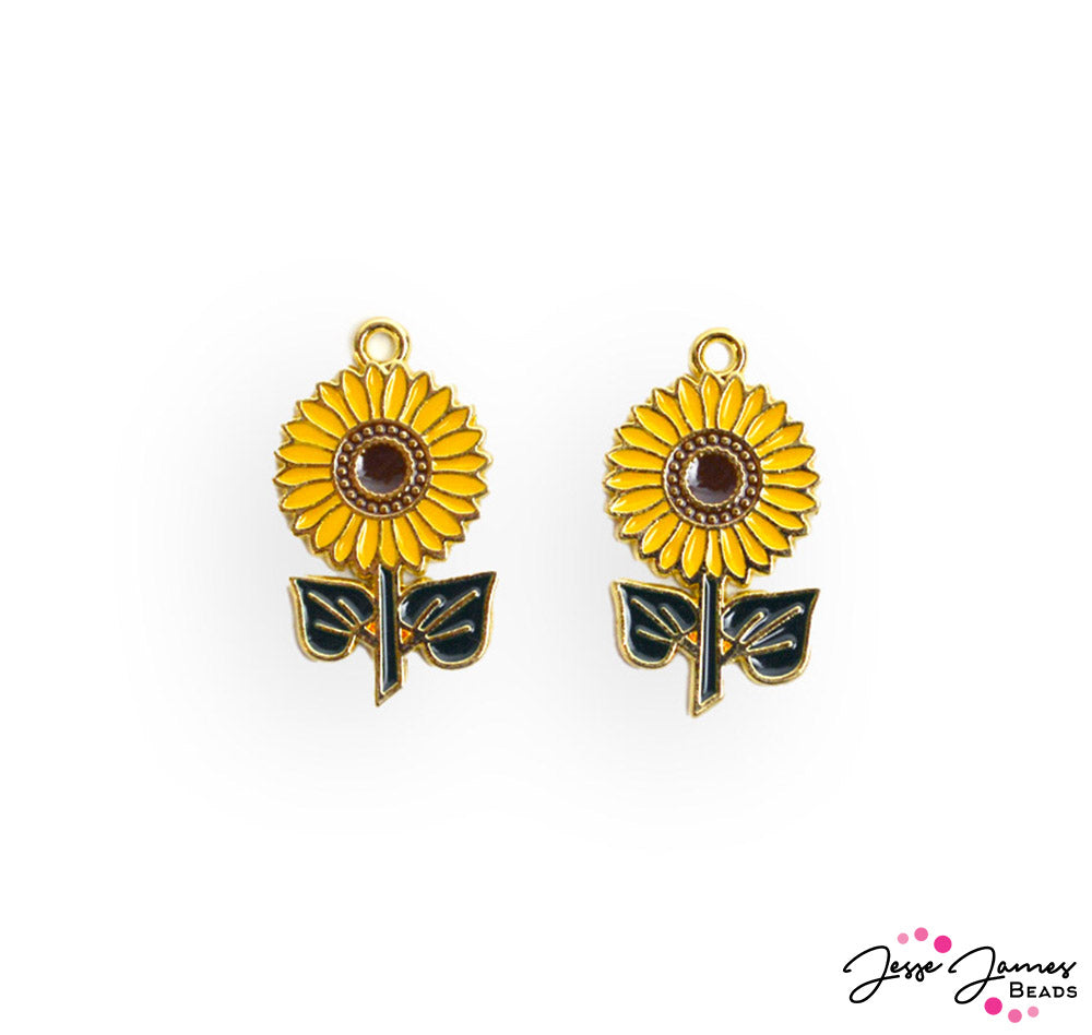 JJB Sunflower Dreams Charm Pair