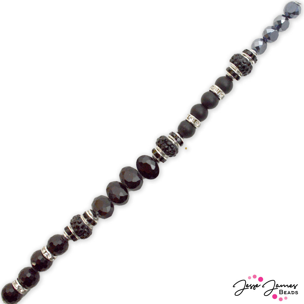 5MM Stitched Nappa Leather in Black - Jesse James Beads
