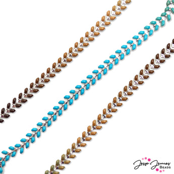 Color Trends Custom Dyed Enamel Chain in Wanderlust