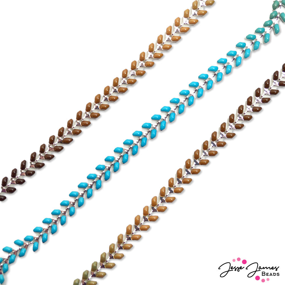 Color Trends Custom Dyed Enamel Chain in Wanderlust