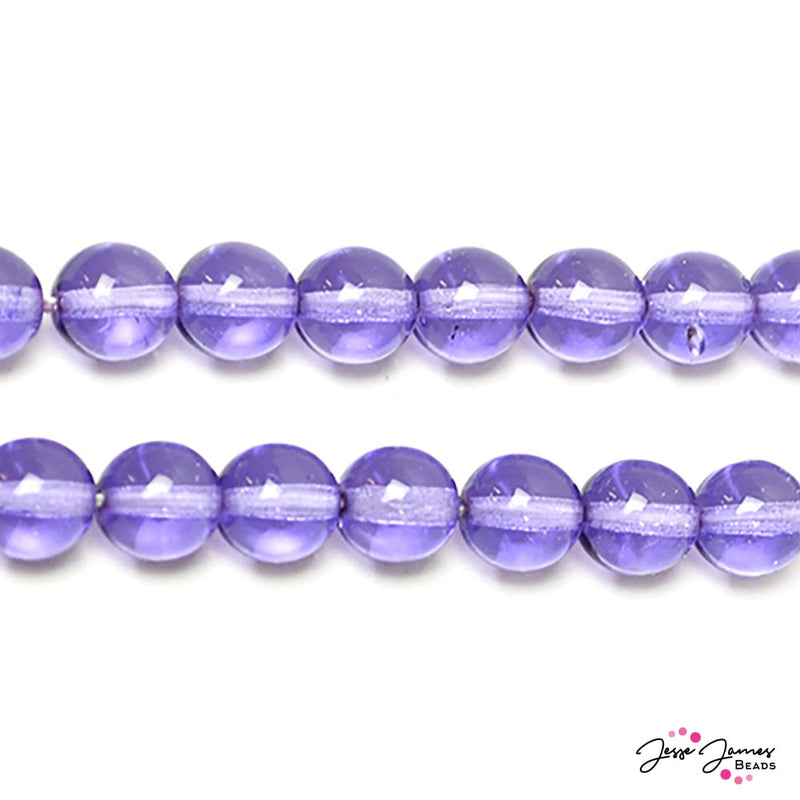 Purple Lolite Special Effect Czech Beads 12 mm 25 pieces