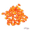 Orange & Yellow Twisted Czech Glass Beads 19x13 mm 15 pieces
