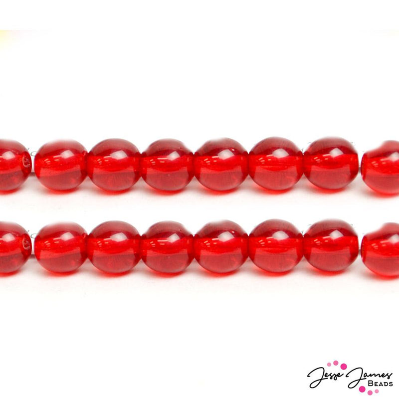 Red Cherry 6 mm Czech Glass Bead Set