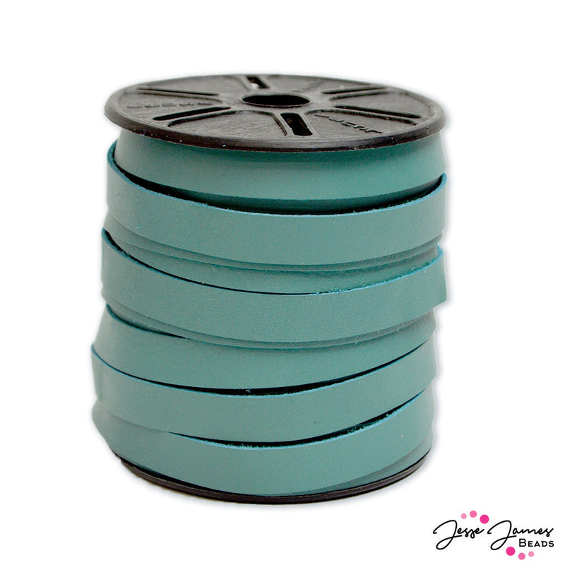 10MM Deertan Leather in Turquoise