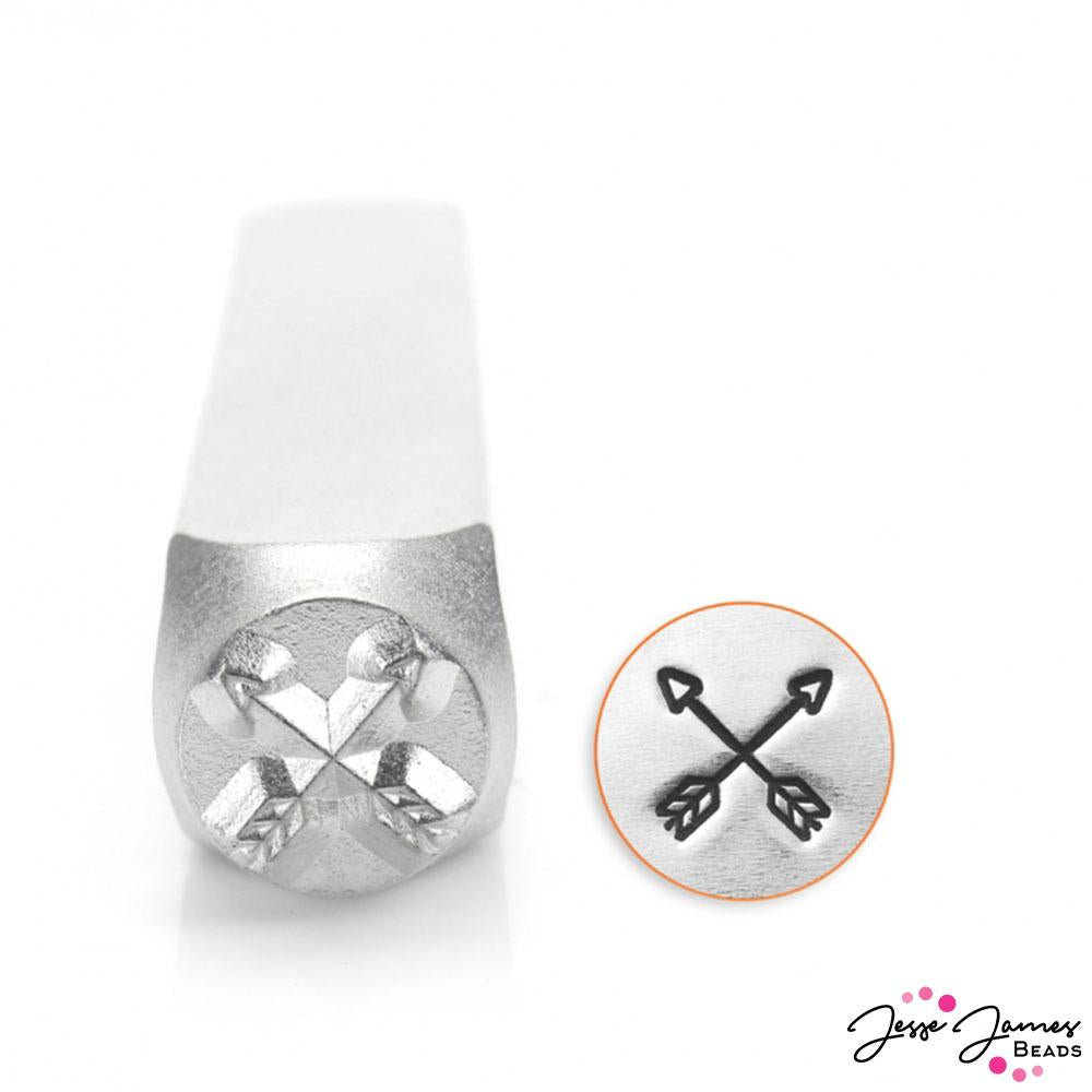 Design Stamp in Crossed Arrows 6mm