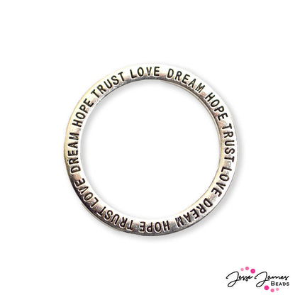 Dream, Hope, Trust, Love Affirmation Oval Pendant