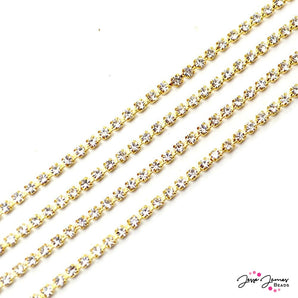 Preciosa Elegant Crystal & Gold Cup Chain