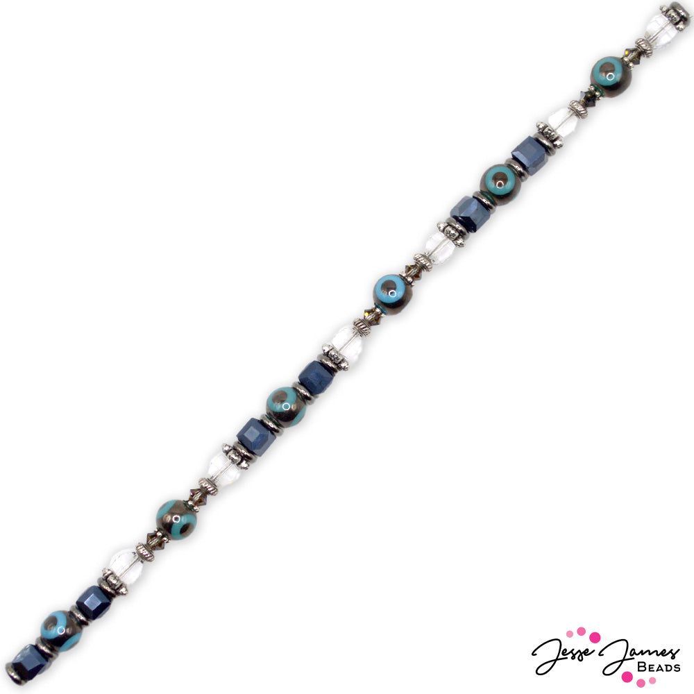 Bead Strand in Skinny Evil Eye